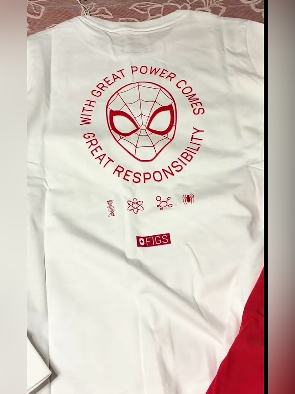 Figs Optic White Spider-Man Graphic - Long-Sleeve Underscrub
